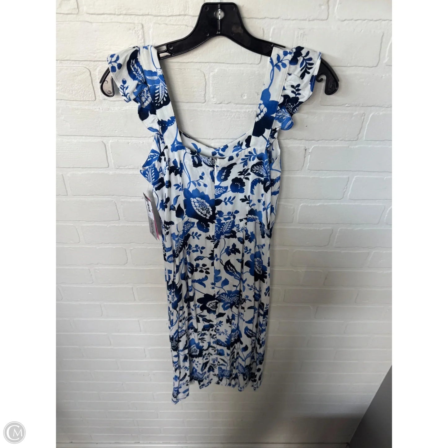Dress Casual Midi By Loft In Blue & White, Size: Xsp