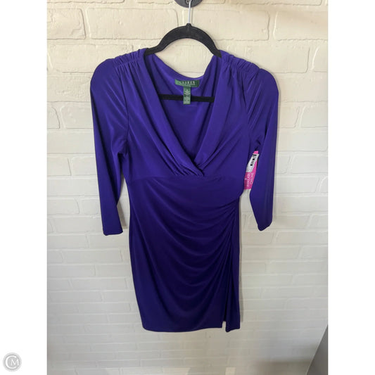 Dress Work By Lauren By Ralph Lauren In Purple, Size: S