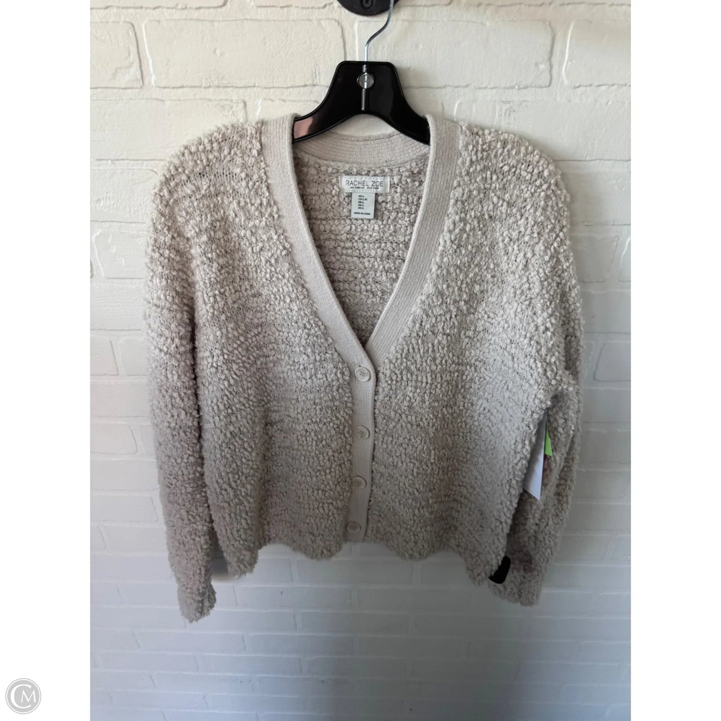 Sweater Cardigan By Rachel Zoe In Cream, Size: L