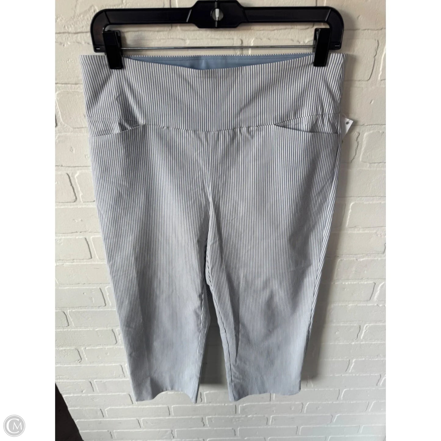 Capris By Sc & Co In Blue & White, Size: 8