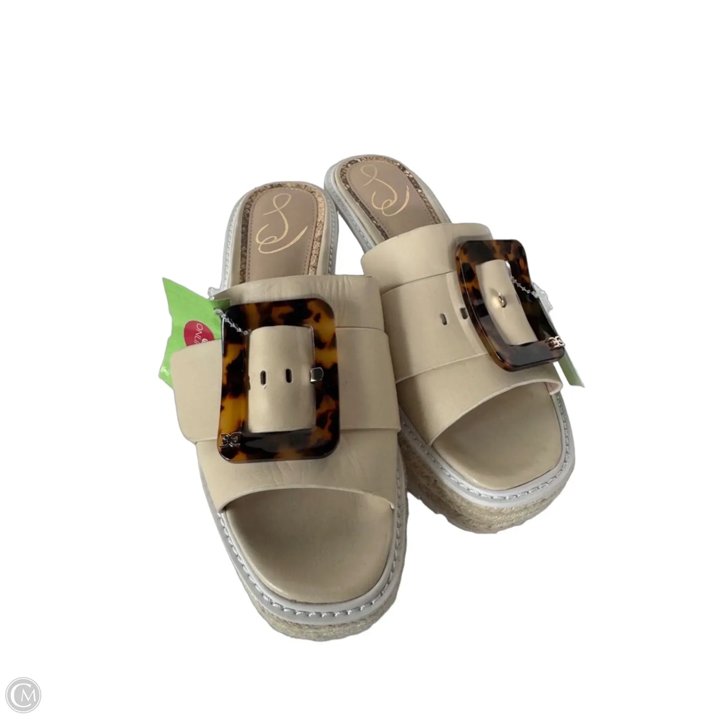 Sandals Heels Wedge By Sam Edelman In Cream, Size: 8.5