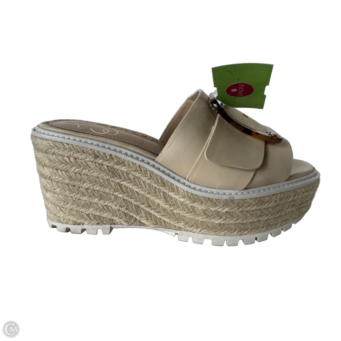 Sandals Heels Wedge By Sam Edelman In Cream, Size: 8.5