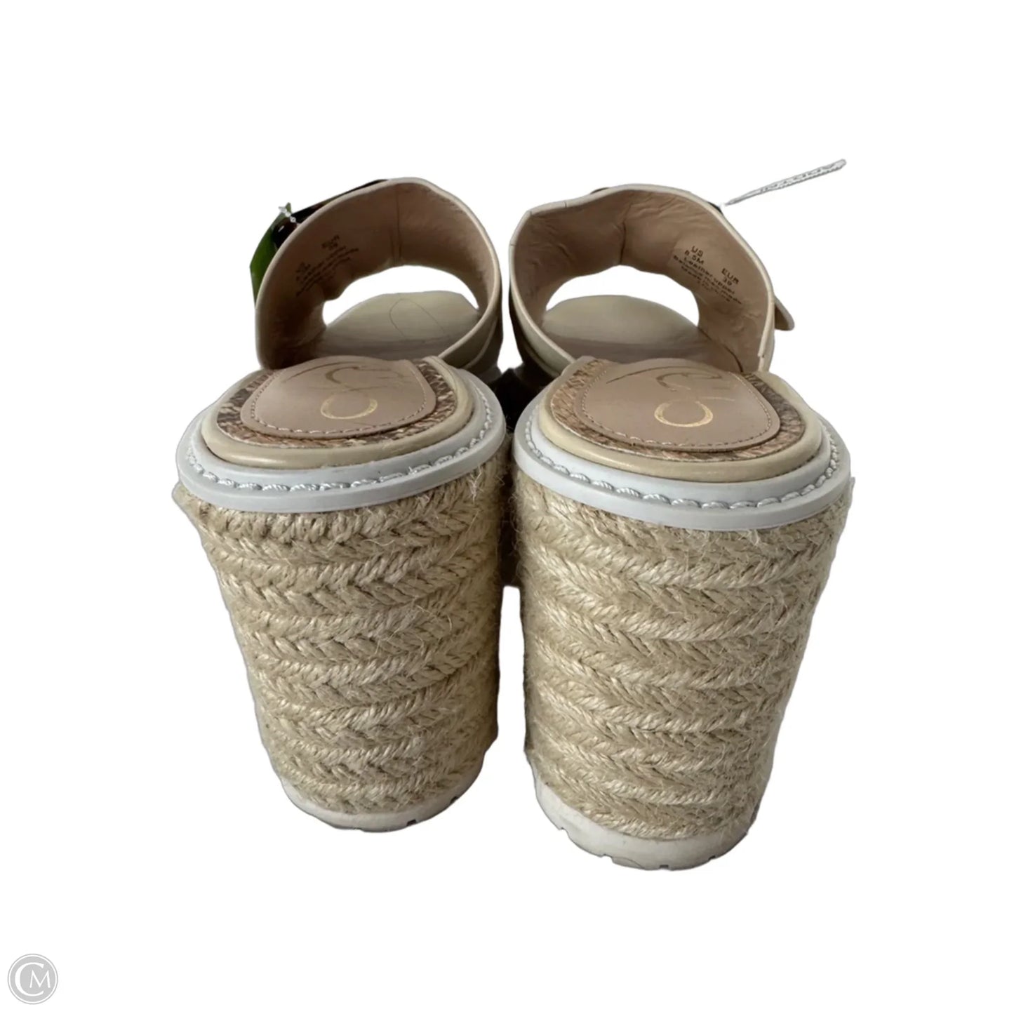 Sandals Heels Wedge By Sam Edelman In Cream, Size: 8.5