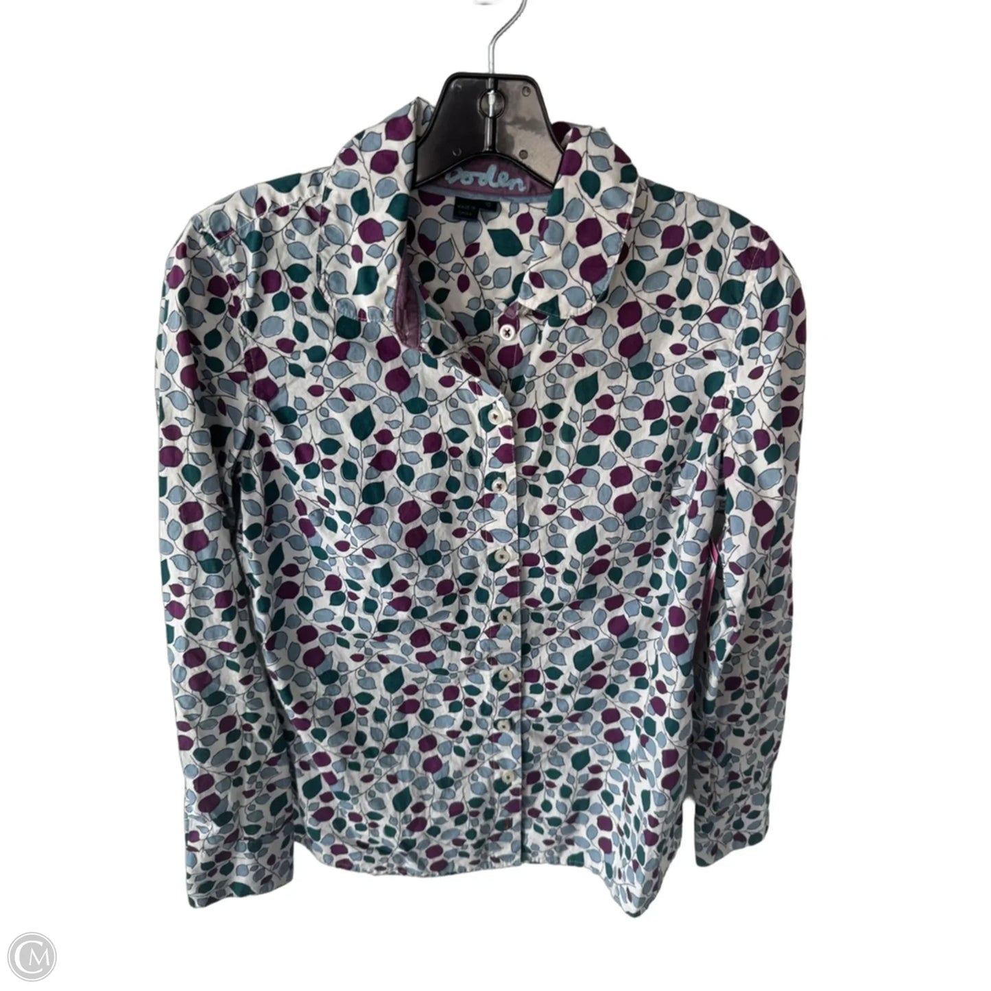 Top Long Sleeve By Boden In Blue & Purple, Size: M