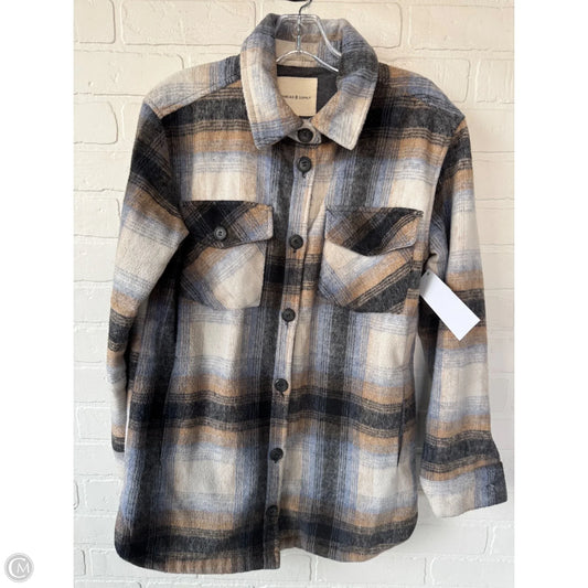 Jacket Shirt By Thread And Supply In Black & Cream, Size: Xs