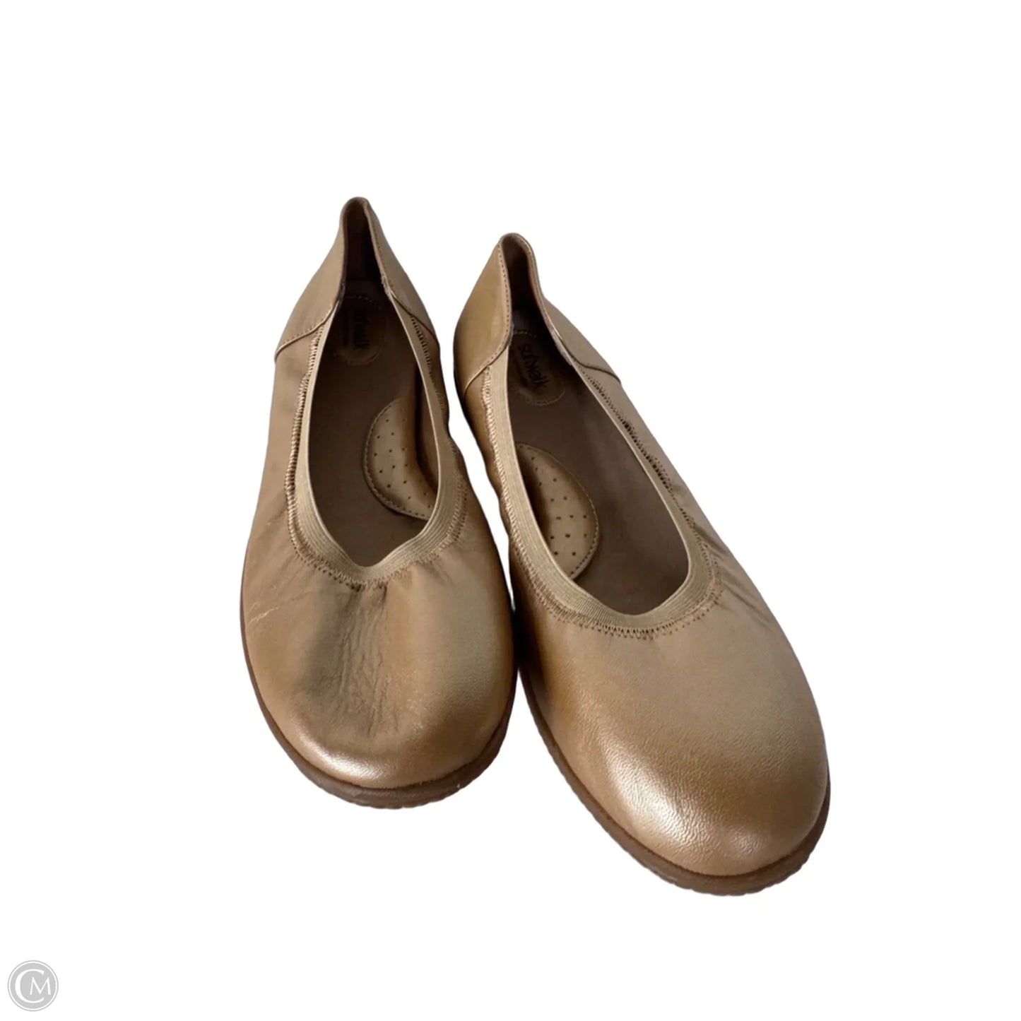 Shoes Flats By Clothes Mentor In Gold, Size: 10.5