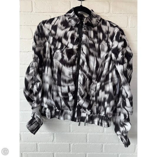 Athletic Jacket By Calvin Klein Performance In Black & White, Size: S