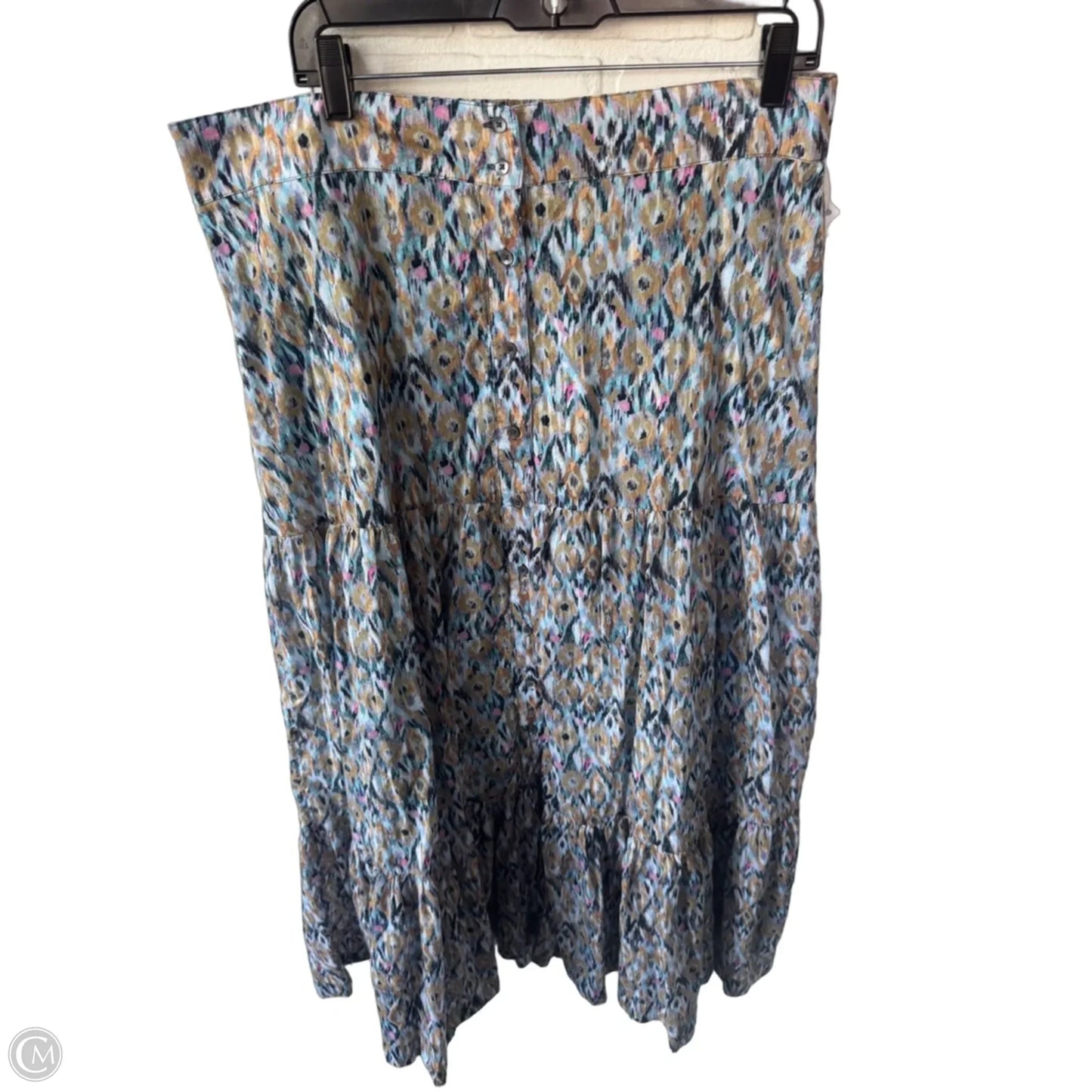 Skirt Maxi By Nic + Zoe In Blue & Tan, Size: 16