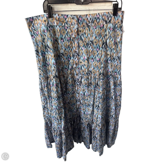 Skirt Maxi By Nic + Zoe In Blue & Tan, Size: 16