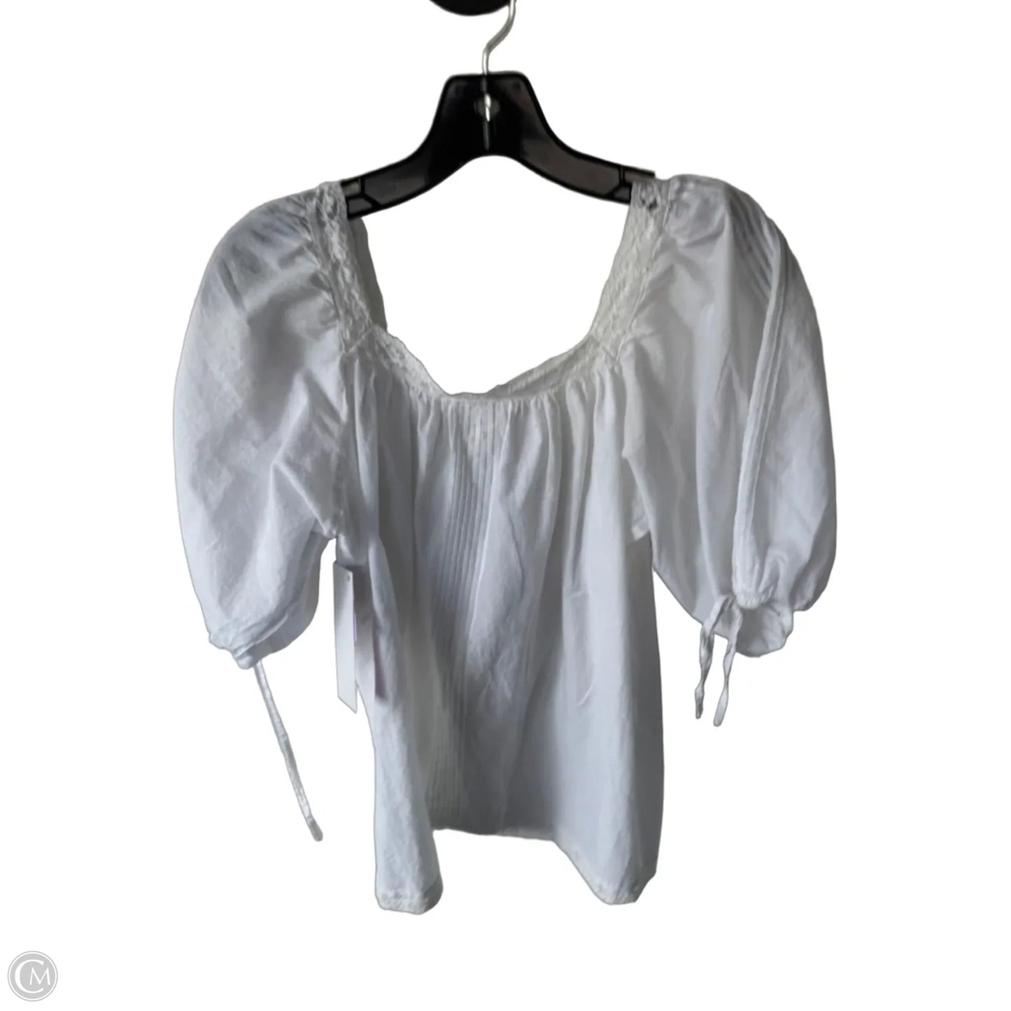 Top Short Sleeve By Karen Kane In White, Size: S