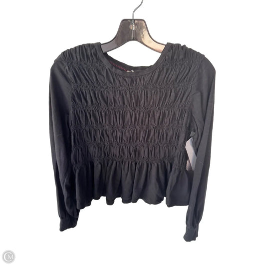 Top Long Sleeve By Pilcro In Black, Size: S