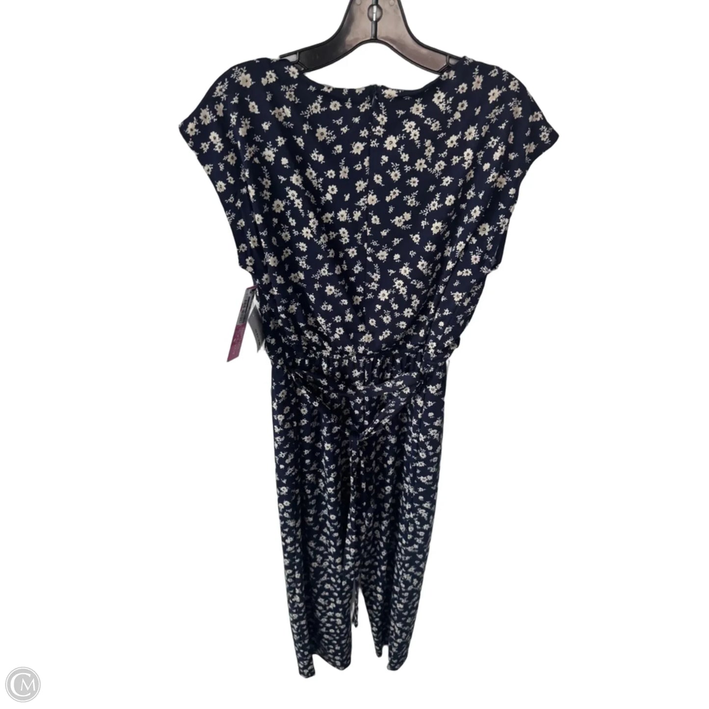 Jumpsuit By En Focus In Blue & Cream, Size: L