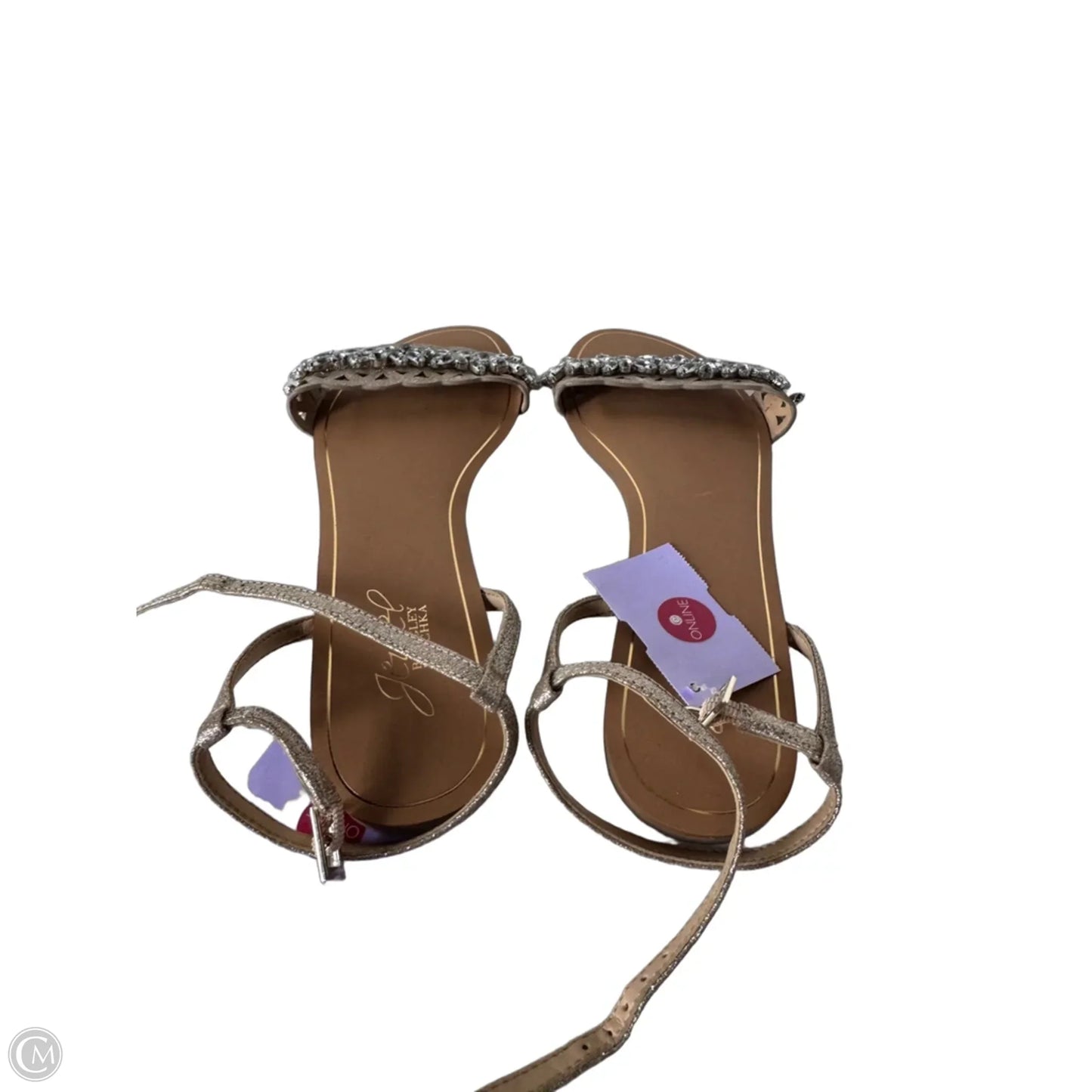 Sandals Flats By Badgley Mischka In Gold & Silver, Size: 8