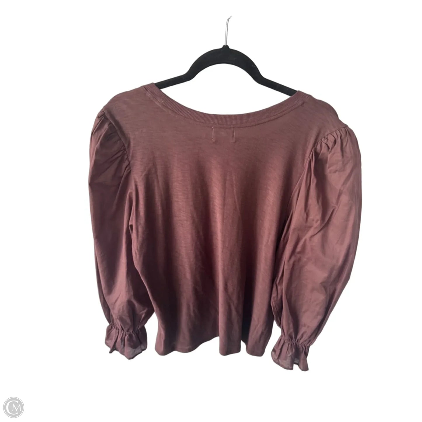 Top Long Sleeve By Nation In Brown, Size: Xl