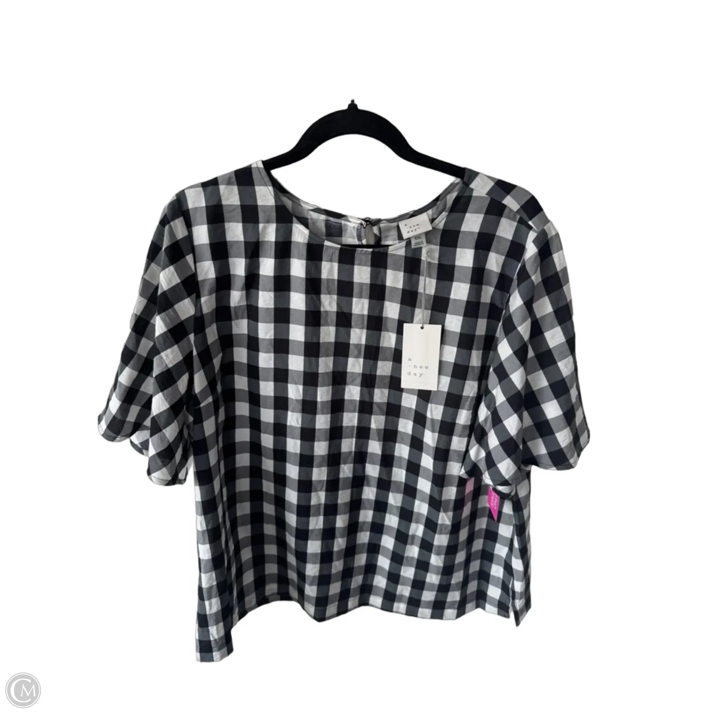 Top Short Sleeve By A New Day In Black & White, Size: Xxl