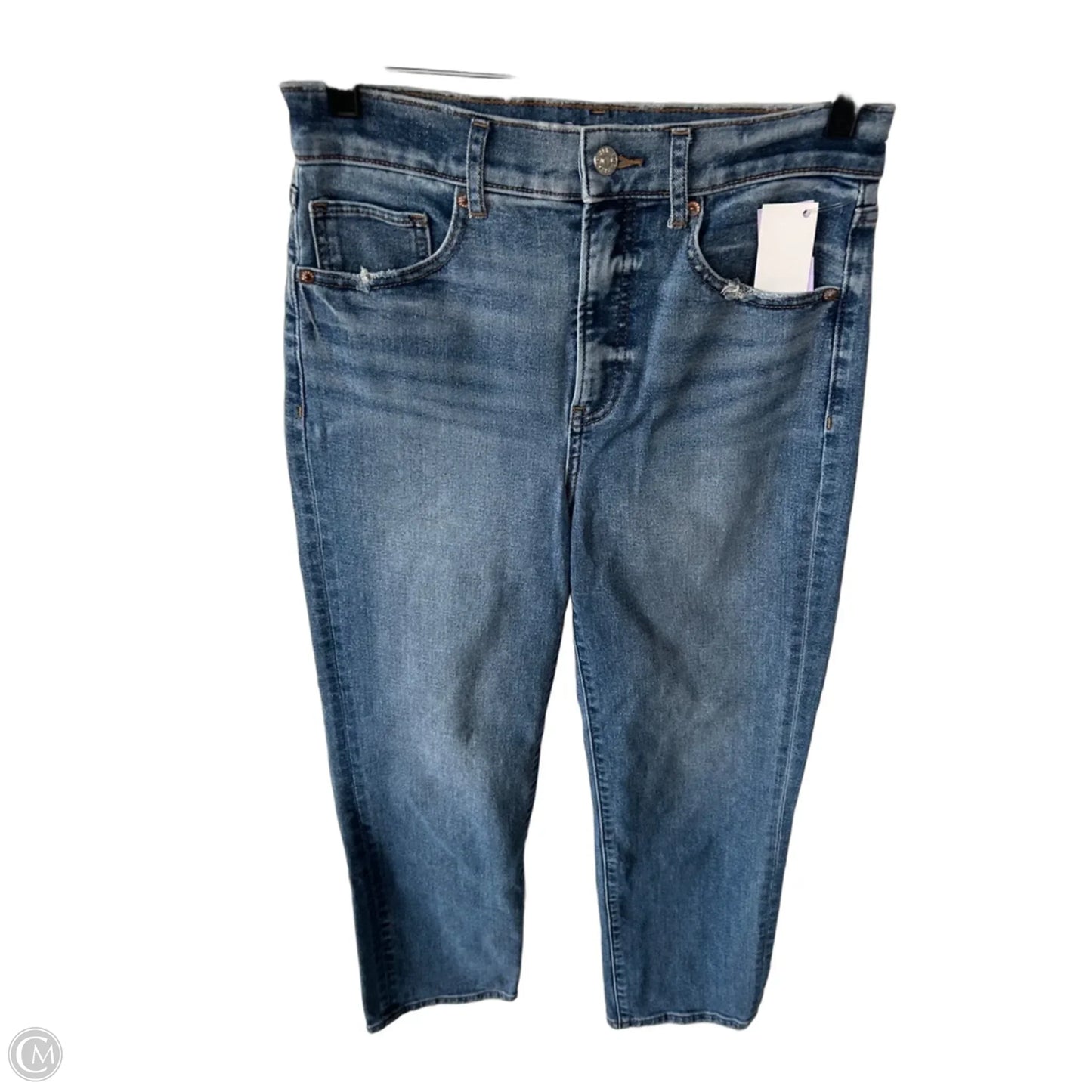 Jeans Straight By Express In Blue Denim, Size: 4