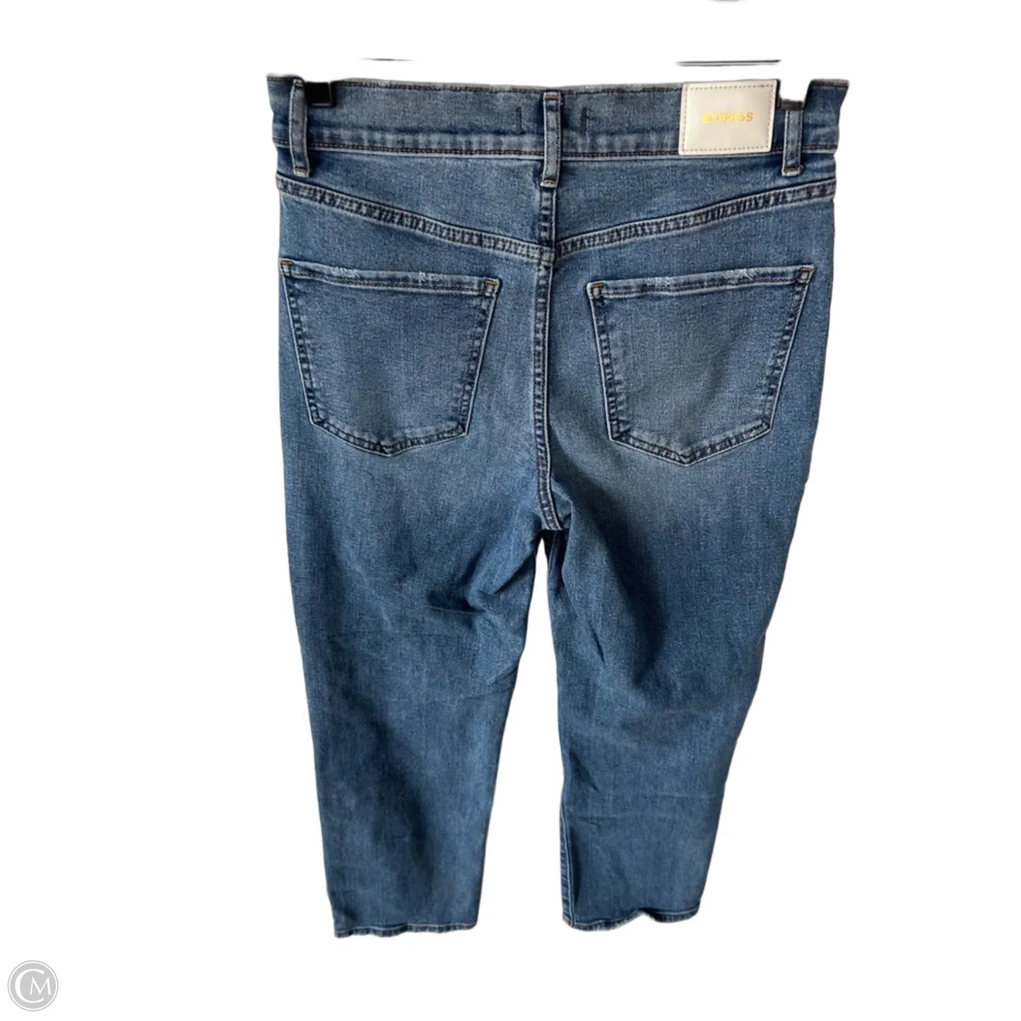Jeans Straight By Express In Blue Denim, Size: 4