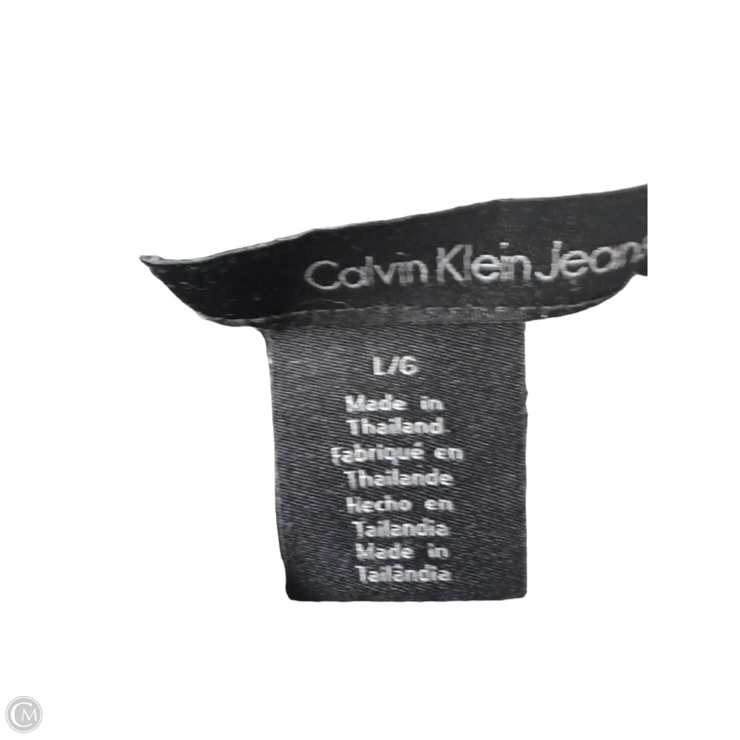 Sweater Cardigan By Calvin Klein In Grey, Size: L