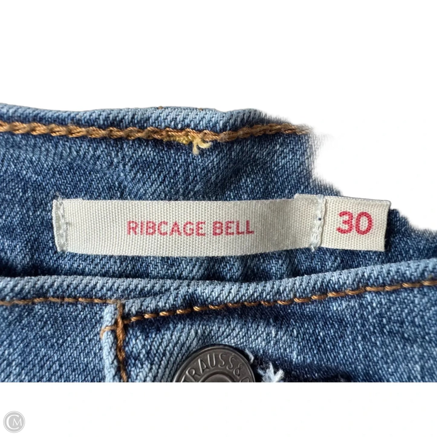 Jeans Flared By Levis In Blue Denim, Size: 10