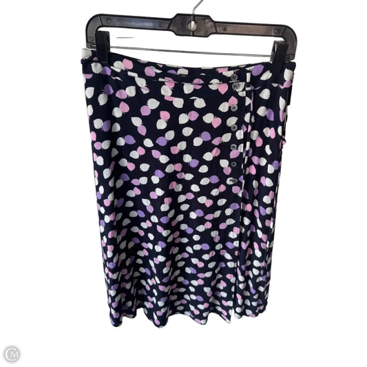 Skirt Midi By Talbots In Blue & White, Size: 8p
