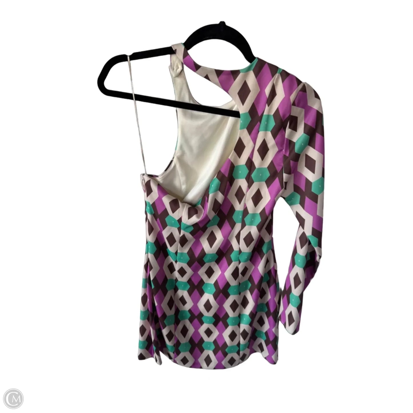 Dress Party Short By Zara In Cream & Purple, Size: S