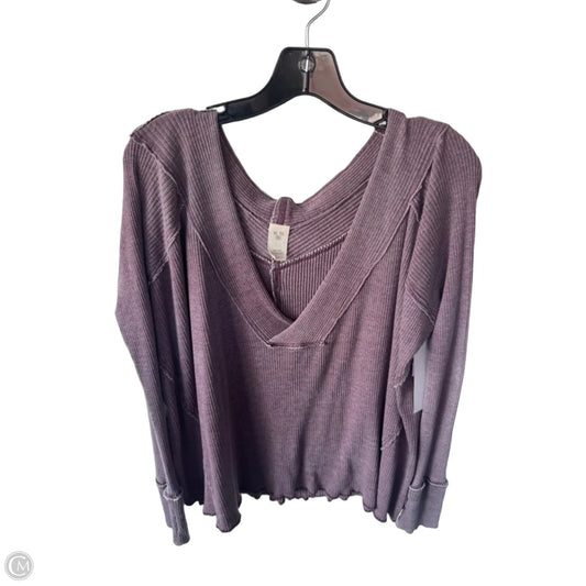 Top Long Sleeve By We The Free In Purple, Size: S