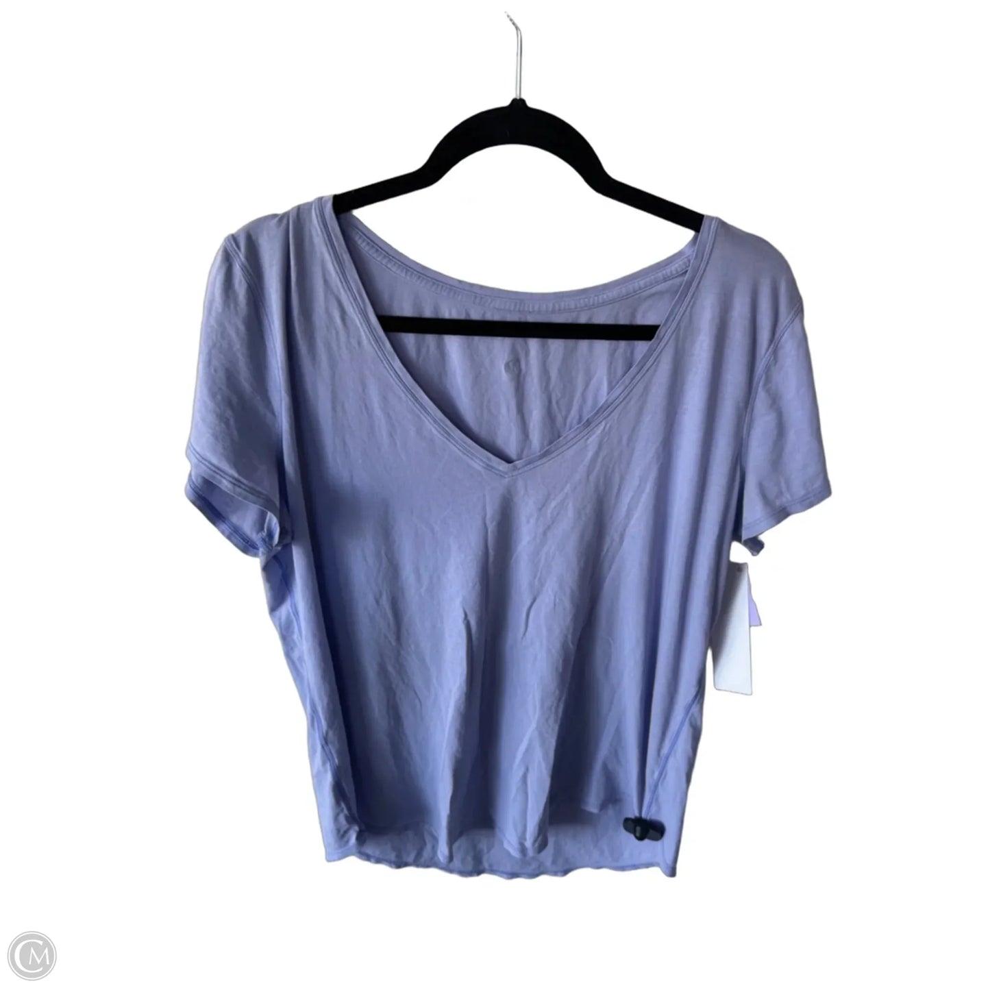 Athletic Top Short Sleeve By Lululemon In Purple, Size: L