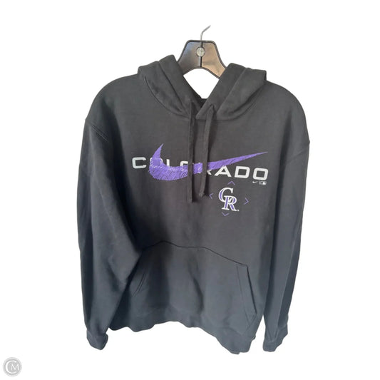 Athletic Sweatshirt Hoodie By Nike Apparel In Black, Size: L