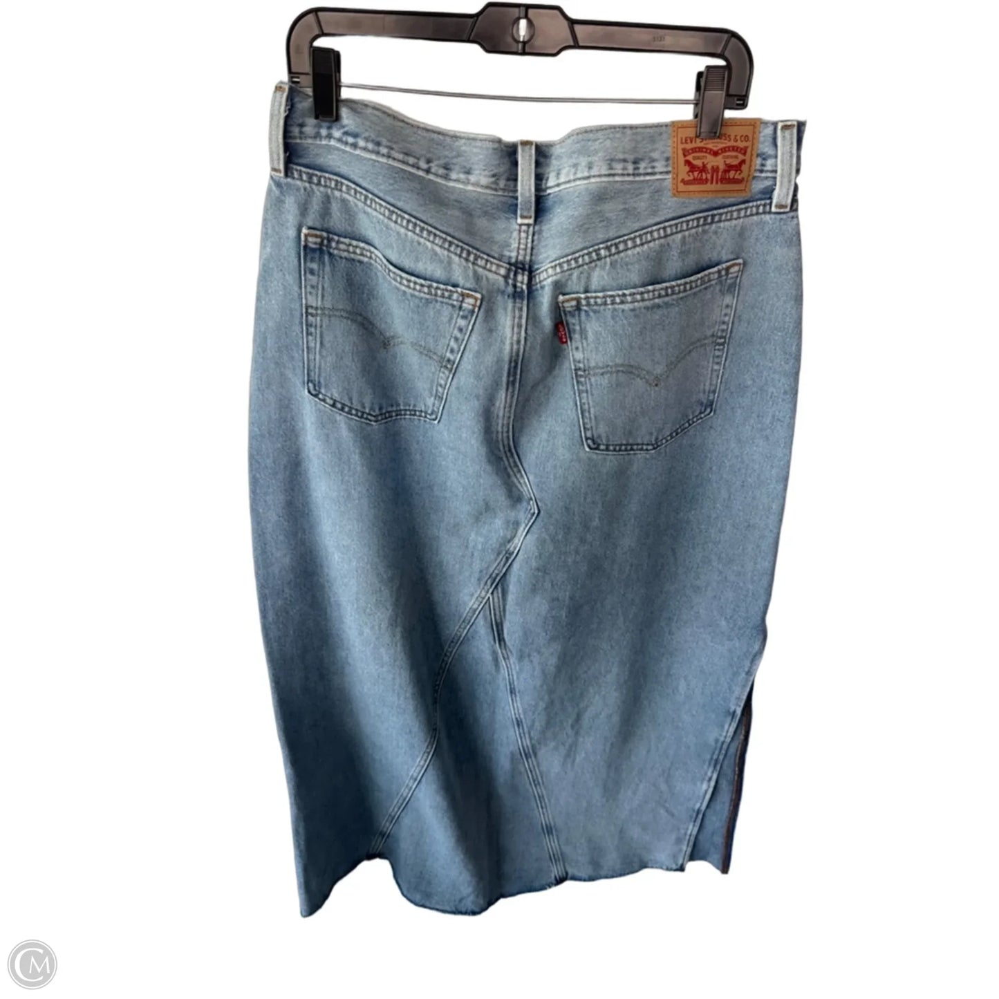 Skirt Maxi By Levis In Blue Denim, Size: 14
