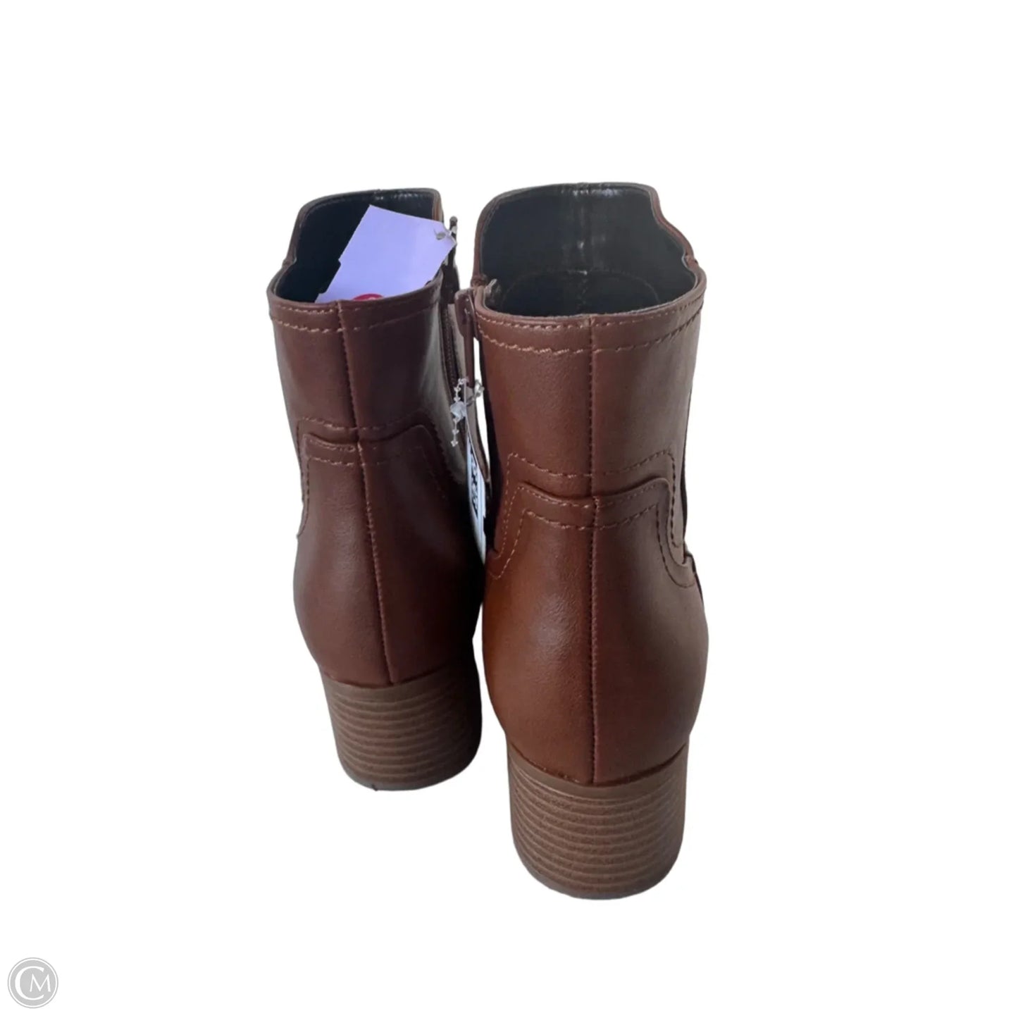 Boots Ankle Heels By Naturalizer In Brown, Size: 7.5