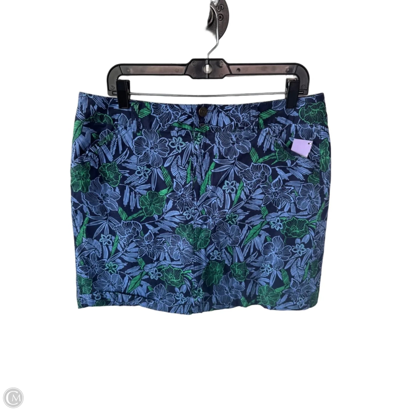 Skort By Croft And Barrow In Blue & Green, Size: 16