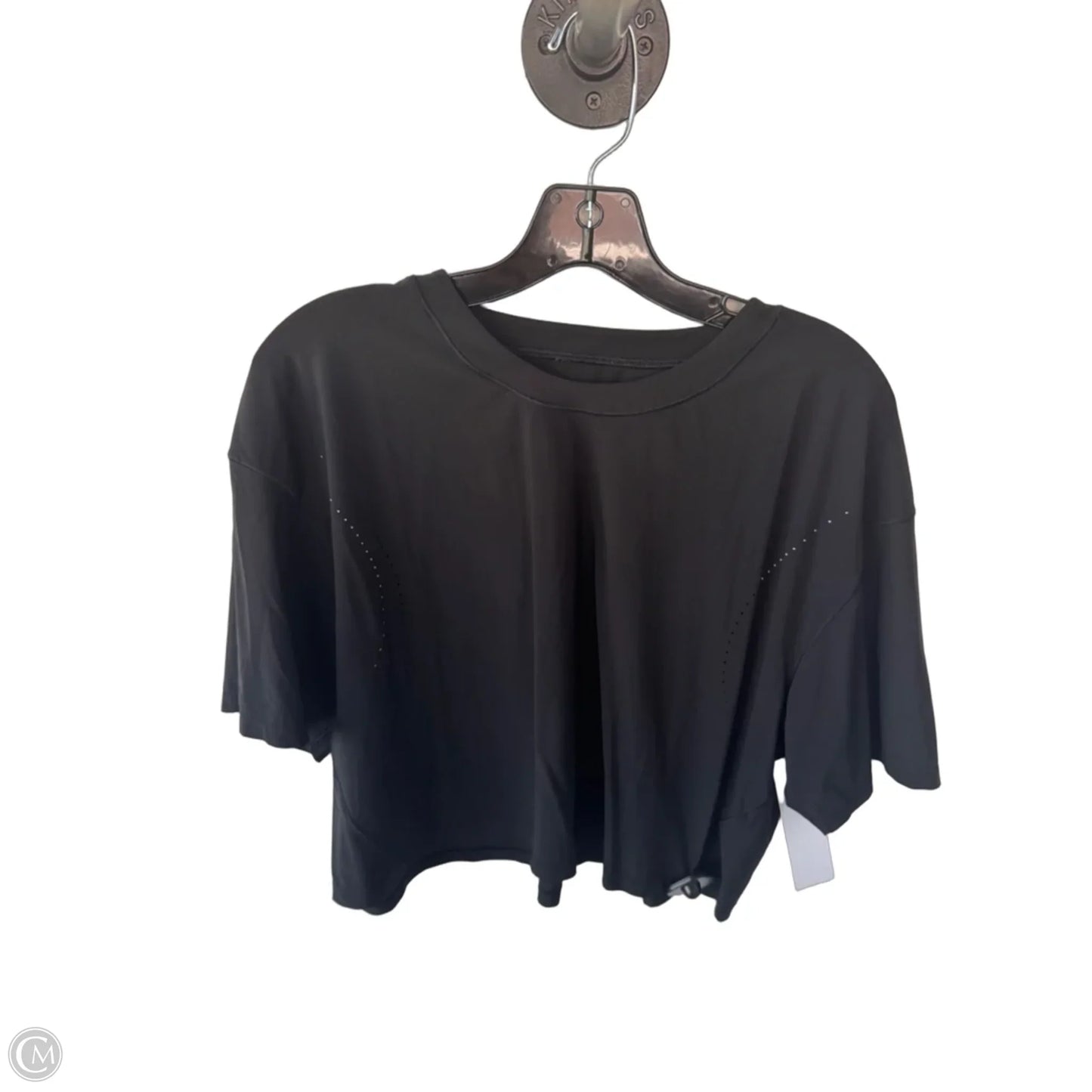 Athletic Top Short Sleeve By Athleta In Black, Size: M