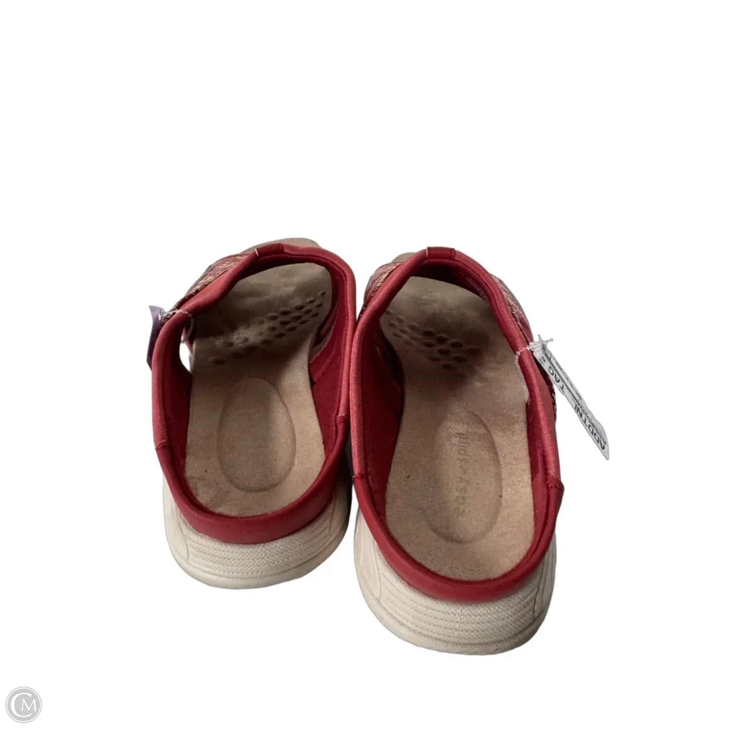 Sandals Flats By Easy Spirit In Cream & Orange, Size: 10