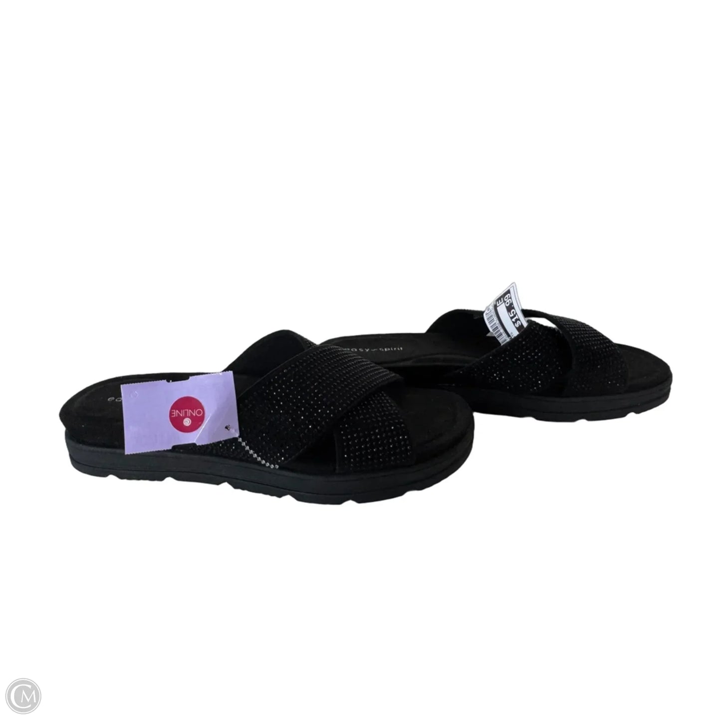 Sandals Flats By Easy Spirit In Black & Blue, Size: 8.5