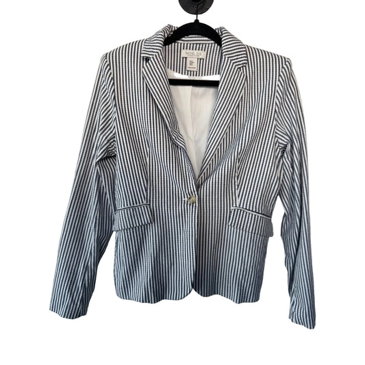 Blazer By Rachel Zoe In Blue & White, Size: M