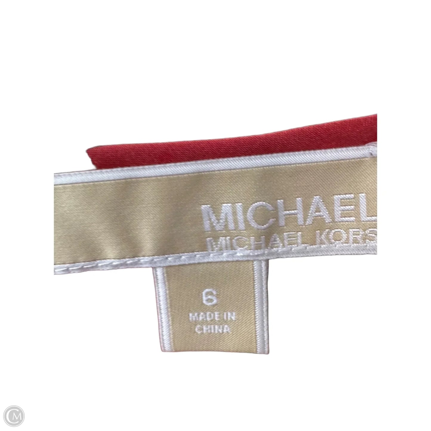 Top Short Sleeve By Michael By Michael Kors In Black & Red, Size: S
