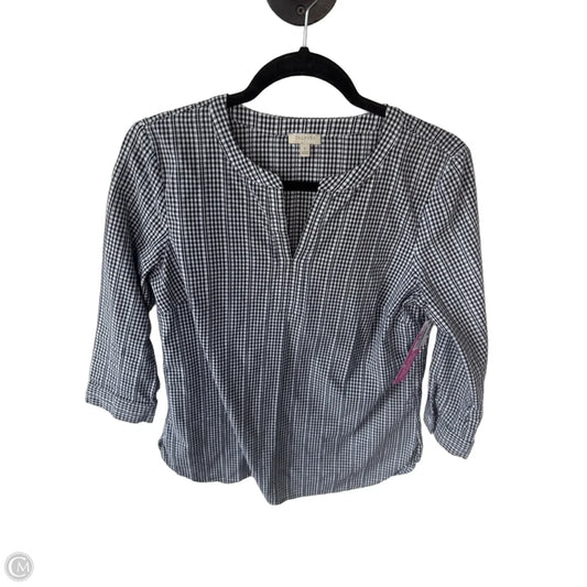 Top Long Sleeve By Talbots In Black & White, Size: S