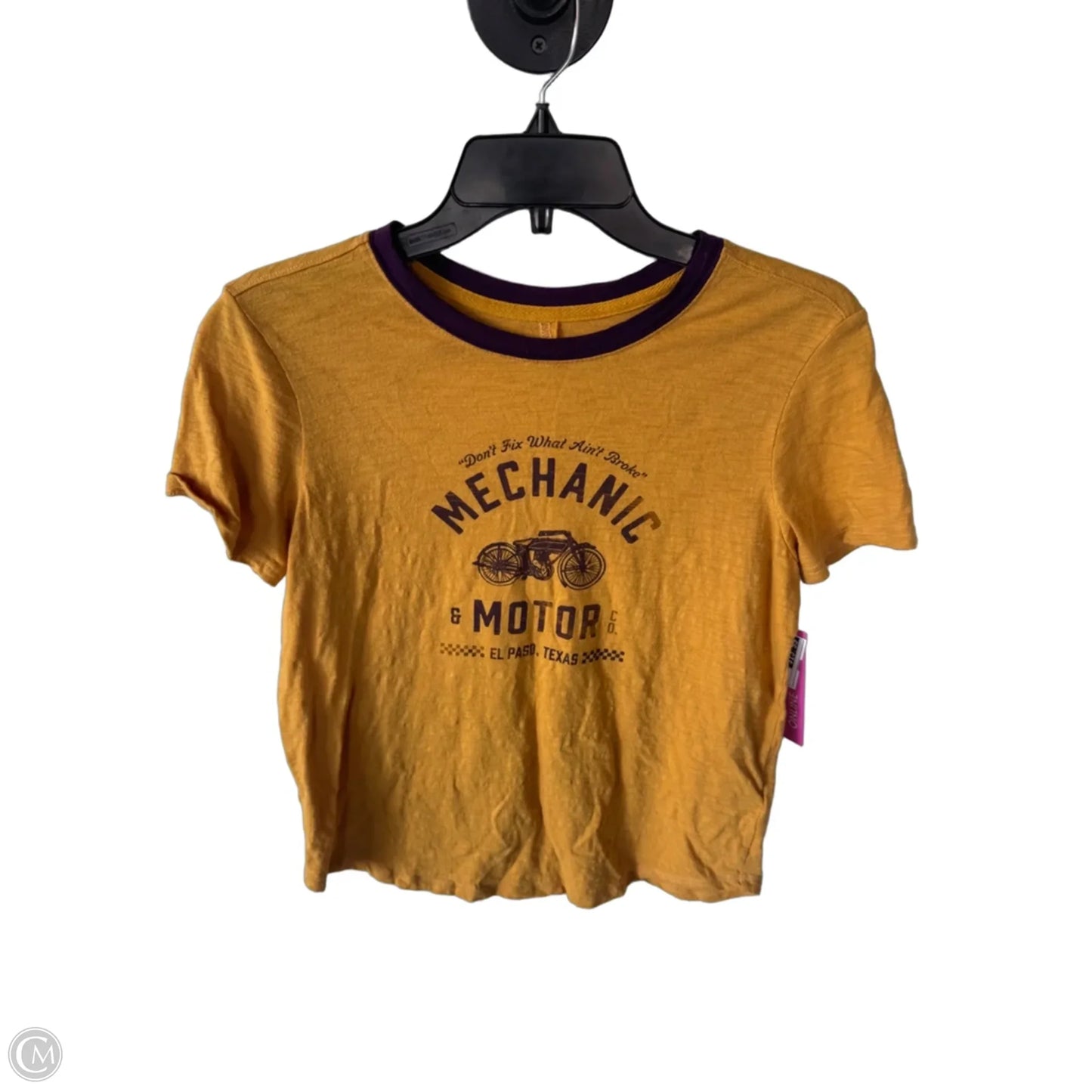 Top Short Sleeve Basic By Pilcro In Yellow, Size: S