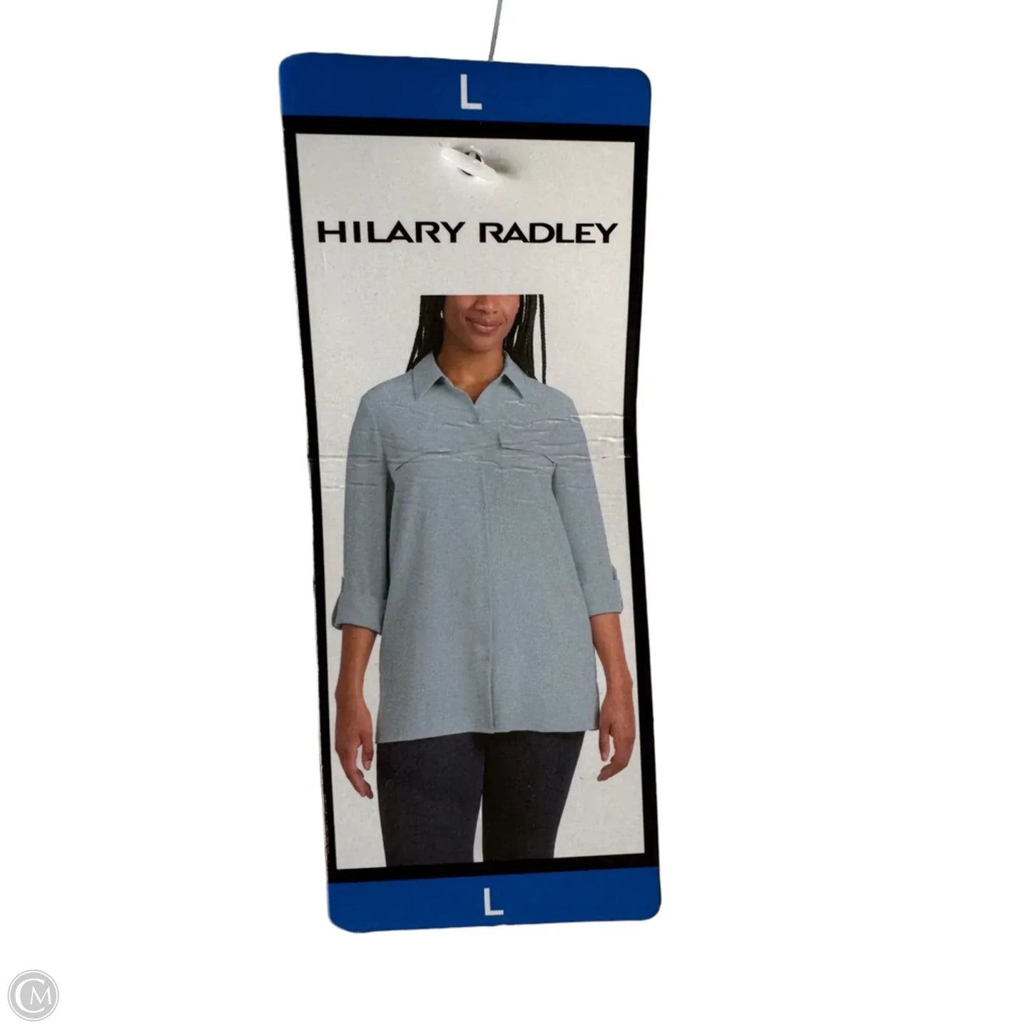 Top Long Sleeve By Hilary Radley In Blue, Size: L