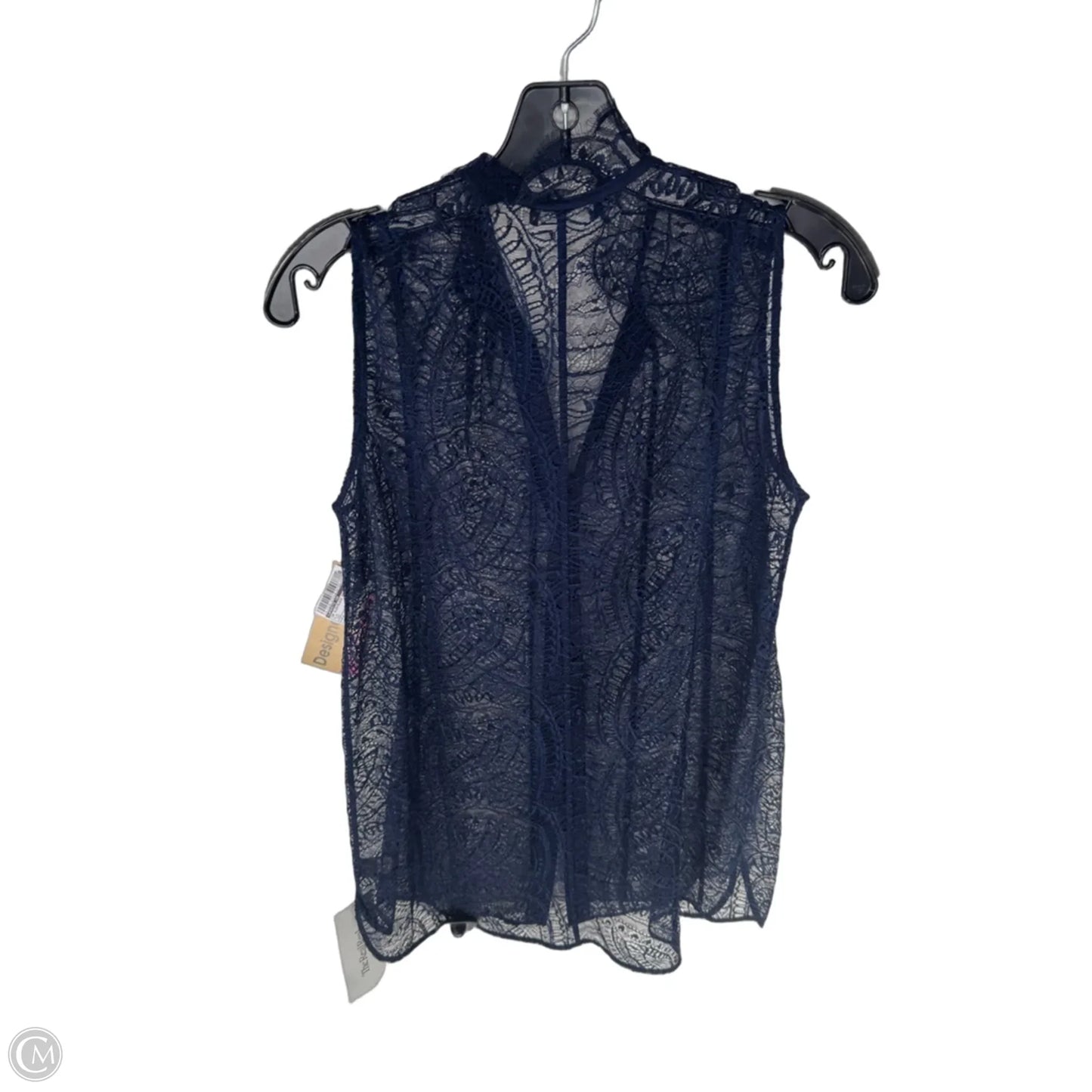 Top Sleeveless Designer By Lafayette 148 In Blue, Size: S