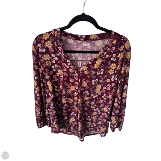 Top Long Sleeve By Vince Camuto In Red, Size: M