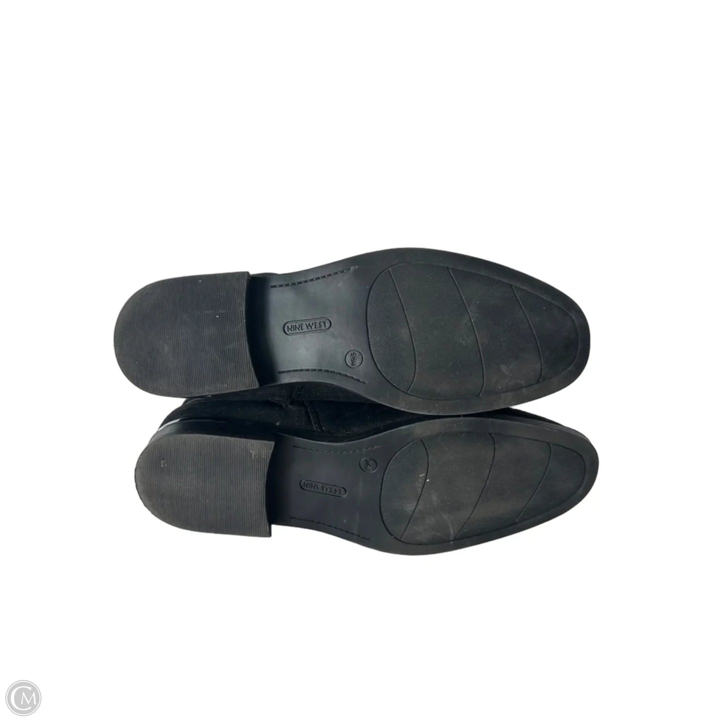 Boots Ankle Flats By Nine West In Black, Size: 9.5