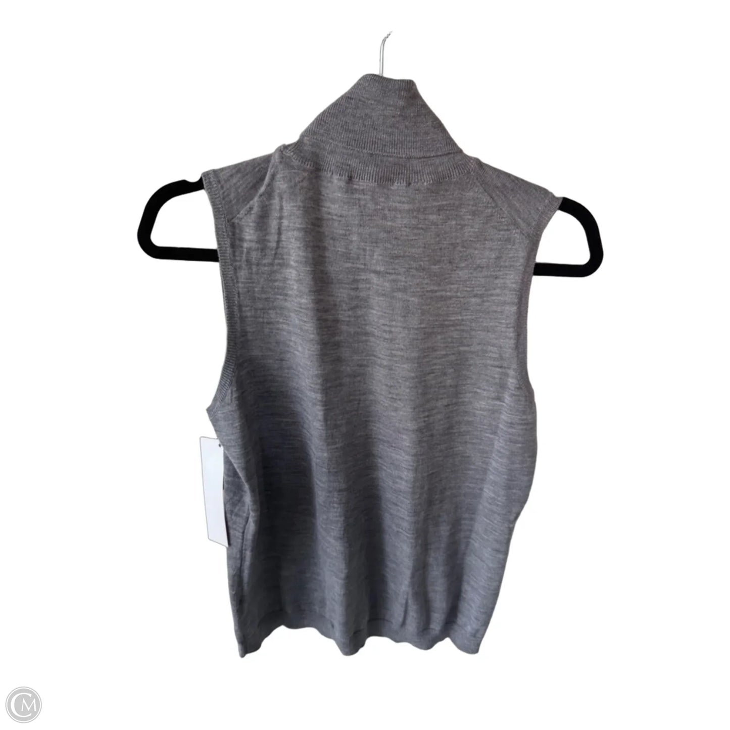 Sweater Short Sleeve By Saks Fifth Avenue In Grey, Size: M