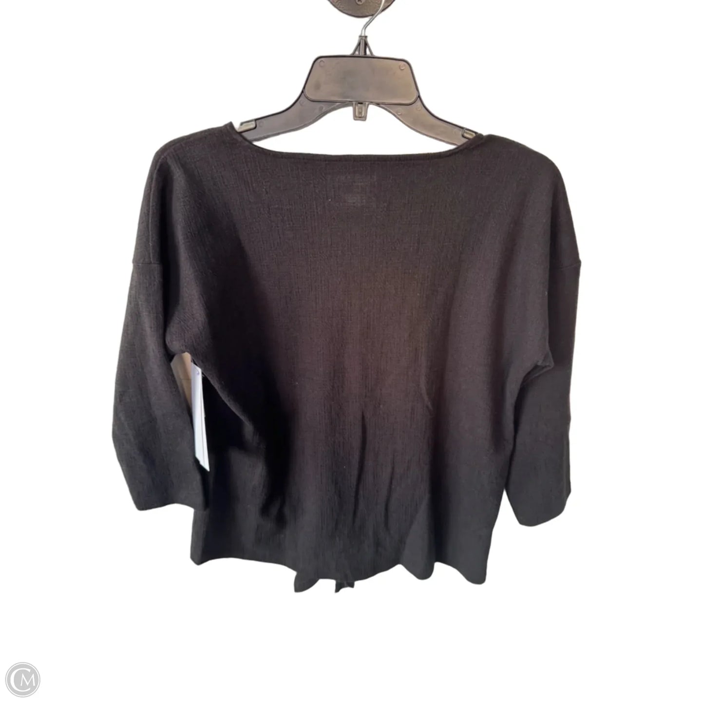 Top 3/4 Sleeve By Talbots In Black, Size: Mp