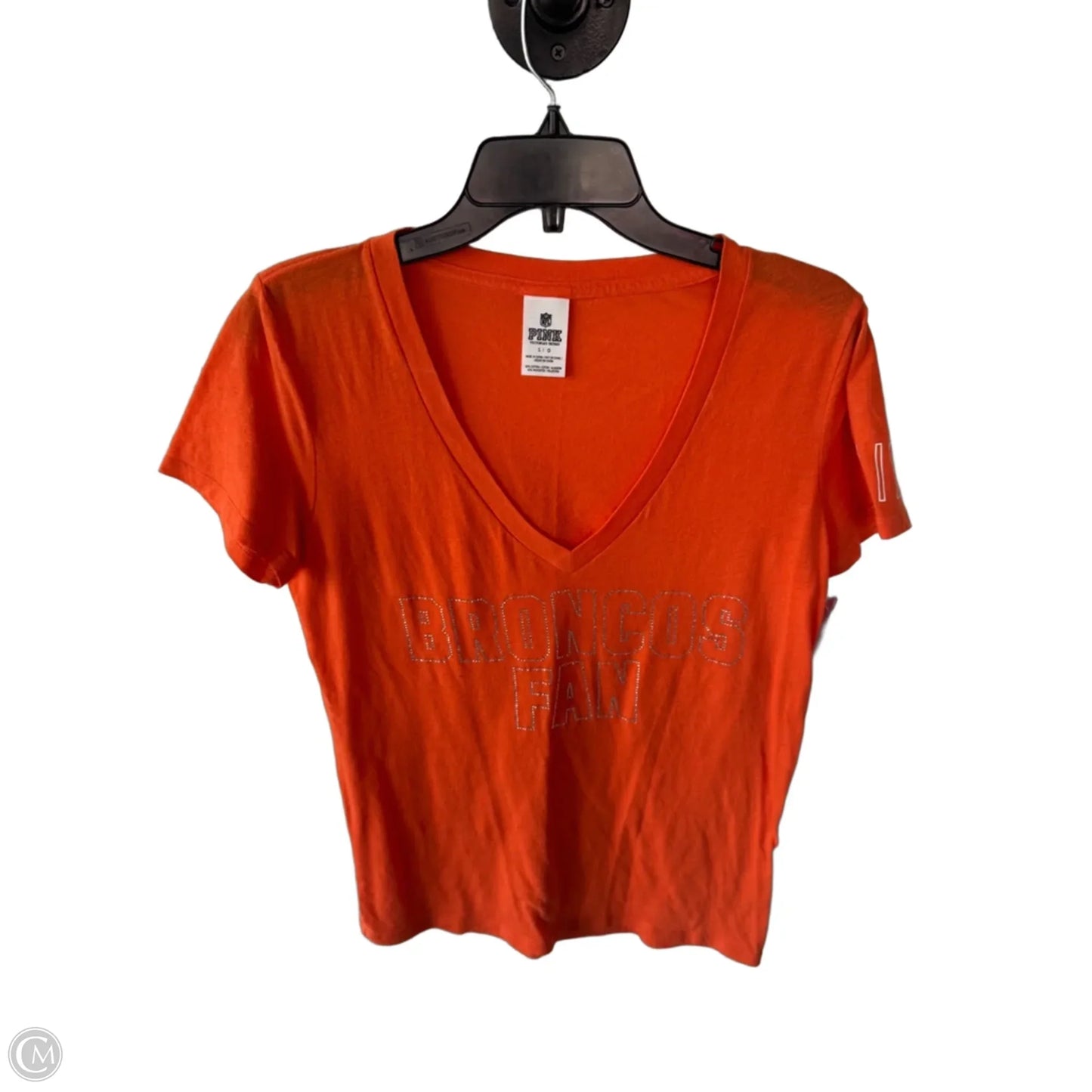 Top Short Sleeve Basic By Pink In Orange, Size: L