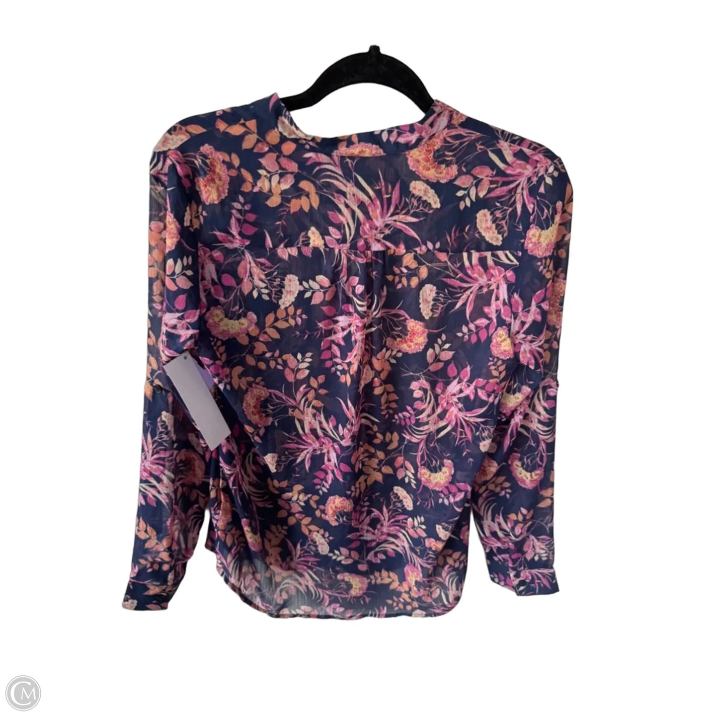Top Long Sleeve By Kut In Blue & Pink, Size: Xs