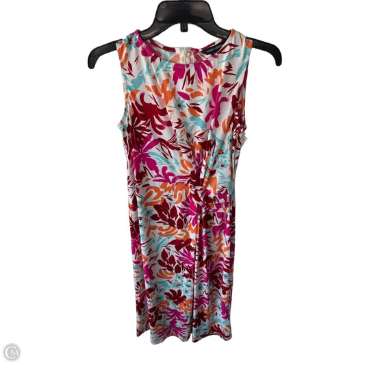 Dress Casual Midi By Maggy London In Red & White, Size: S
