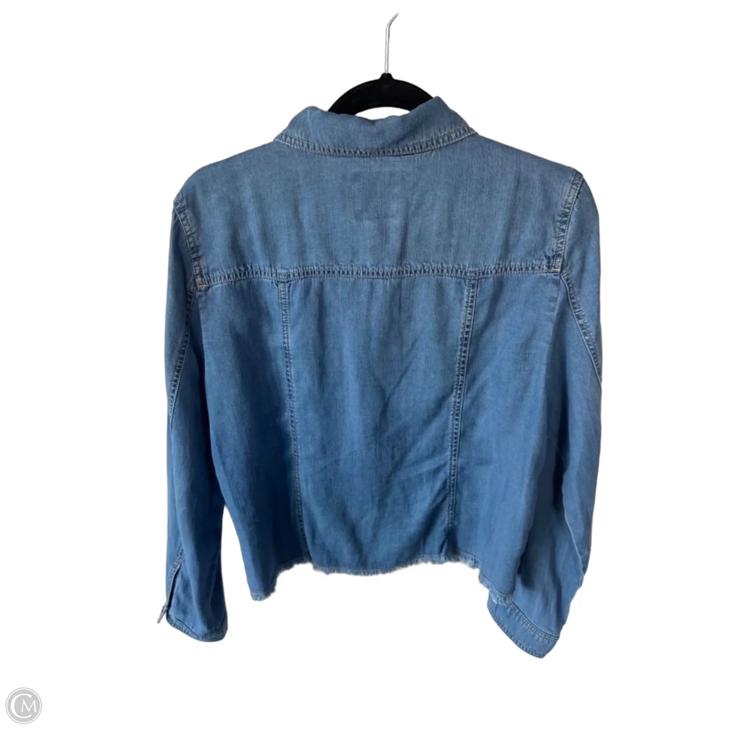 Top Long Sleeve By Tommy Bahama In Blue Denim, Size: L