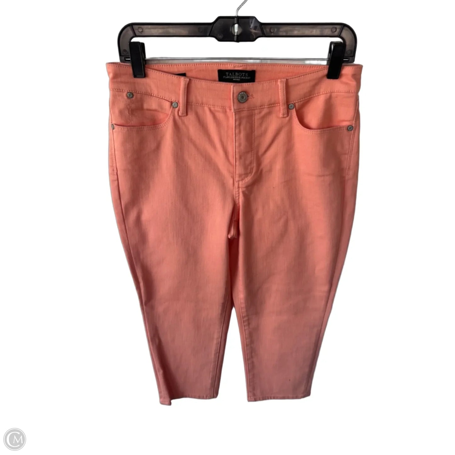 Jeans Cropped By Talbots In Orange Denim, Size: 6p