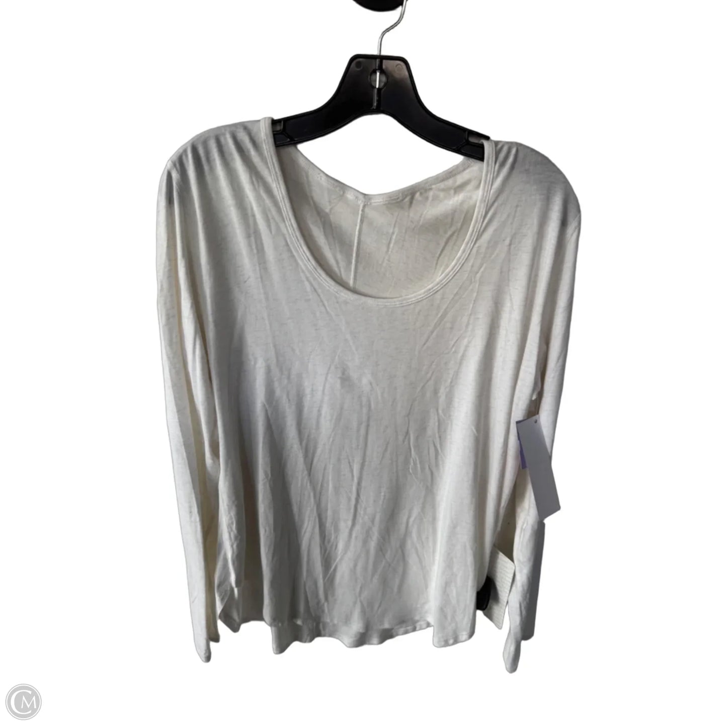 Athletic Top Long Sleeve Crewneck By Lululemon In White, Size: M